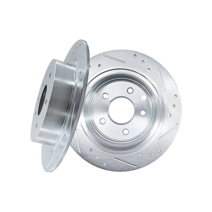 11.46 Inch Rear Drilled and Slotted Brake Rotors Kit