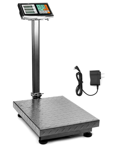 Foldable 600LB Weight Computing Postal Scale, Floor Platform Digital Scale, Accurate Warehouse Large Shipping Mailing