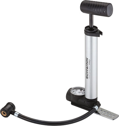 Air Sport Mini Bike Pump, Foot to Floor or Hand Pump Option, Fits Schrader and Presta Valve Types, Easy-to-Carry