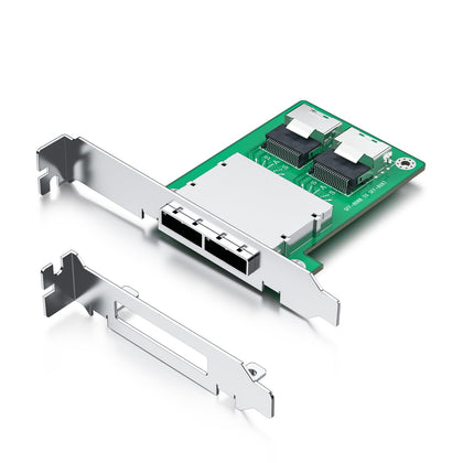 10Gtek SFF-8088 to SFF-8087 Dual Mini SAS Adapter, with Low and Full-Height Profile Bracket