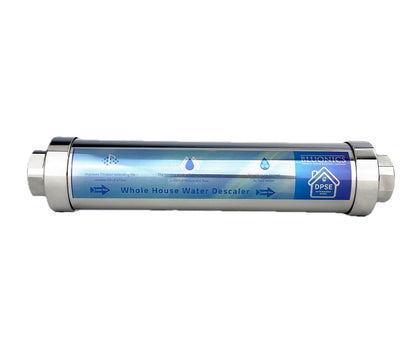 Whole House Salt-Free Water Descaler – Stainless Steel Hard Water Conditioner, Prevents Limescale & Corrosion – No