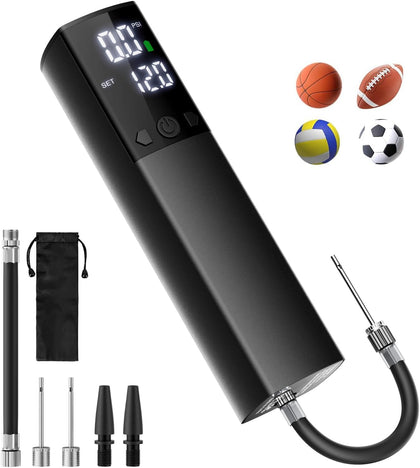 Electric Ball Pump,Smart Air Pump Portable Fast Inflation Accurate Pressure Gauge and Digital LCD Display for All