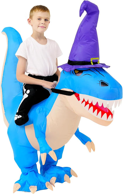 Dinosaur Costume Kids Inflatable Dinosaur Halloween Costume for Boys Girls Funny Blow Up Costume for Halloween Party