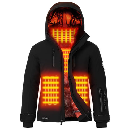 Heated Jacket for Men with 7.4V Battery, Waterproof Ski Shell