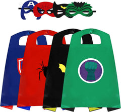 Superhero Capes for Kids,Hero Capes and Masks Fit for 4-12years old boy and girls Dress up and Holiday Costumes.