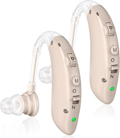 Rechargeable Hearing Aids for Seniors with Noise Cancelling,Hearing Loss Hearing Amplifiers,Digital Hearing Aid,Sound