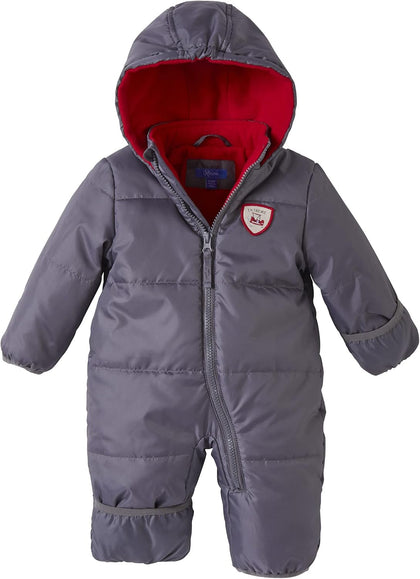 Baby Boys Insulated Fleece Bunting Infant Snowsuit | Warm Wind and Water Resistant Outerwear, Cozy Coverall for