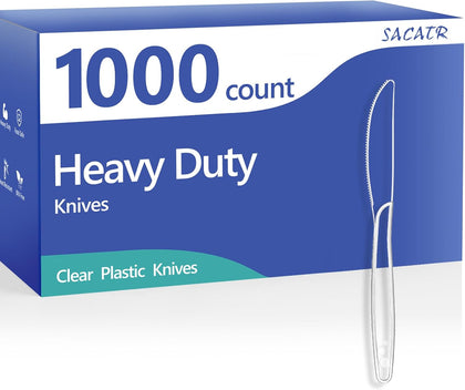 1000 Count Heavy Duty Plastic Knives Disposable