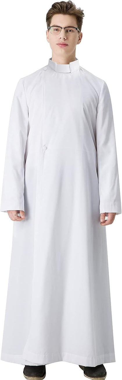 Unisex Adult's Clergy & Pulpit Anglican Cassock with Tab Insert Collar