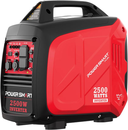 2500 Watt Portable Inverter Generator with Quiet Technology, Compact and Lightweight Design, Small Generator for