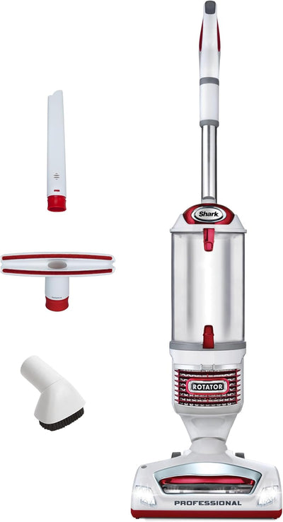 Rotator Lift-Away Upright Vacuum with HEPA Filter, White/Red, NV501 | Lift-Away Pod, 0.9-Qt Dust Cup, Swivel