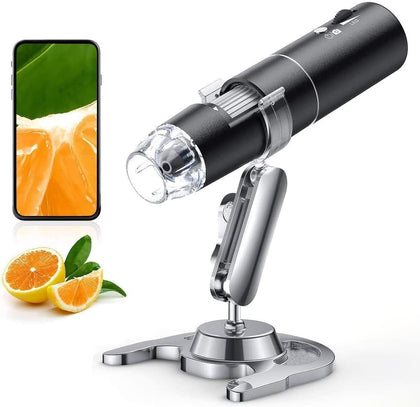 Wireless Digital Microscope, Skybasic 50X-1000X Magnification WiFi Portable Handheld Microscopes with Adjustable