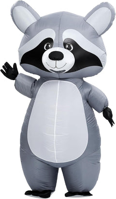 Inflatable Raccoon Costume for Adult Halloween Blow up Costumes for Men Women Funny Animals Cosplay Party