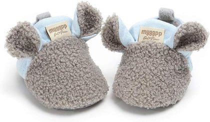 Baby Boys Girls Soft Plush Slippers Animal Boots Toddler Infant Crib Shoes Winter House Shoes