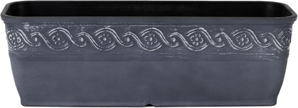 Classic Home and Garden by Growscape Corinthian Rectangular Planter Box w/Drain Plug - Small Succulent Pots - Shallow