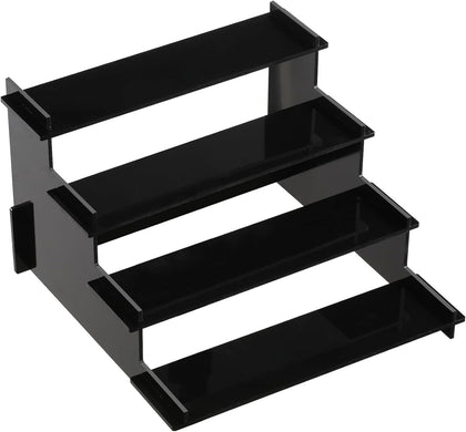 4 Tier Black Acrylic Display Risers, Perfume Organizer Stand, Cupcake Stand Holder, Shelf Risers for Display Stands
