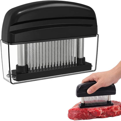 Professional Spring-Loaded Meat Tenderizer, 2026 Upgrade Meat Tenderizer Tool with 48 Stainless Steel Sharp Needle