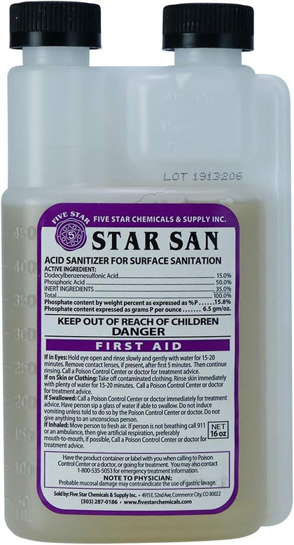 Star San - 16 Ounce - Brew Sanitizer High Foaming Acid Anionic