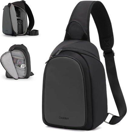 Camera Sling Bag Small, DSLR/SLR/Mirrorless Compact Camera Bag | Water-resistant Camera Shoulder Case Crossbody