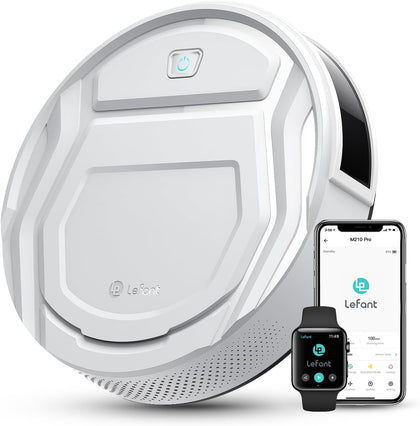 M210 Pro Robot Vacuum with 2200 Pa Powerful Suction, 6 Cleaning Modes, 120 Mins Runtime, Quiet, Self-Charging, Voice