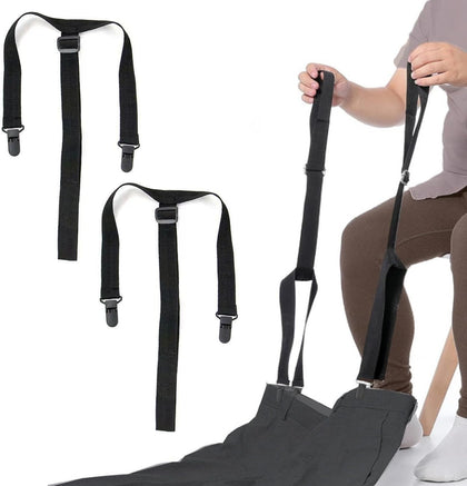 Adjustable Clip & Pull Dressing Aid for Elderly, Disabled & Pregnant Women – 2PCS Mobility Assist Tool for Pants