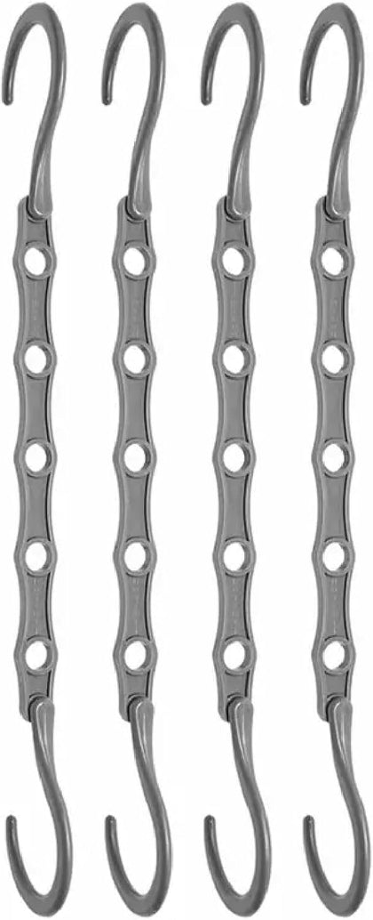 Space Saving Hangers Set - Closet Organizer Hangers with Non-Slip Velvet, Cascading Design, Ultra-Thin Profile