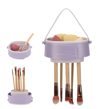 Makeup Brush Cleaner Mat,3 in 1 Upgraded Foldable Silicone Makeup Brush Cleaner Cosmetic Brush Cleaner Makeup Brush