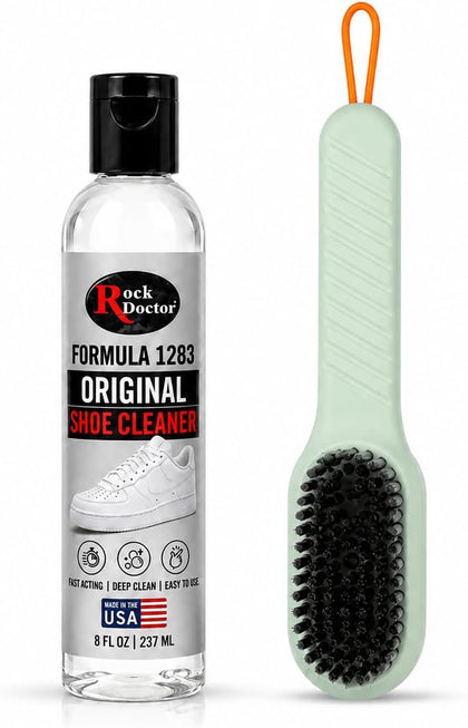 Shoe Cleaner Solution with Brush, Sneaker Cleaner & Suede Shoe Cleaner for Leather, Mesh, Canvas, Tennis Shoes, Boots