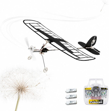 Ultra-Light Film Covered RC Plane for Adults & Beginners with Smart Flight Stabilization, 2.4GHz 3CH Remote Control
