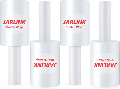 5" x 1000' Stretch Film, Pallet Shrink Wrap W/Handles, 4 Pack | Heavy-duty Self-adhering Plastic Shrink Wrap, 60