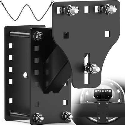Trailer Spare Tire Mount for Utility Boat Trailer 3-Nuts Spare Tire Carrier Fits 4/5/6/8 Lugs Trailer Wheels on 4"