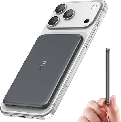 for Magsafe Portable Charger,5000mAh Slim Wireless Magnetic Power Bank with USB C Charging,Travel Essential for