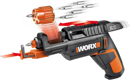 4V Electric Screwdriver, Rechargeable Cordless Power Screwdriver Set with 6 Bits, Screw Holder, Charger - WX255L