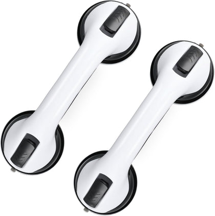 Grab Bars for Bathtubs and Showers, 2 Pack Shower Handle 12 Inch Strong Suction Shower Bar, Safety Bars for Shower