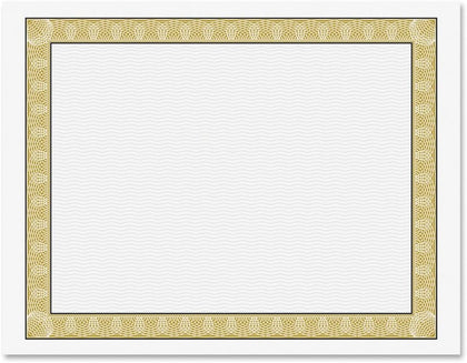 Certificate Paper Diplomat - Blank Certificates, Golden Border | 50 Pack, 8.5x11 certificate paper, blank parchment