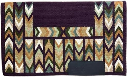 Horse Western Ranch Saddle pad/New Zealand Wool Western Saddle Blanket Top Wool Pad Sensor Flex (Customization