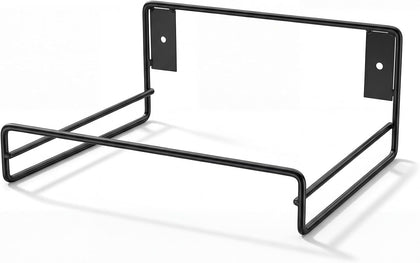Tray Stand Holder Wall Mount Heavy Duty Black Steel Plate Rack Shelf Large for Restaurant Kitchen Bar Service Areas