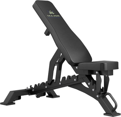 MAJOR FITNESS Weight Bench - 1300LBS Weight Capacity and 36 Adjustable Positions Strength Training Bench for Garage