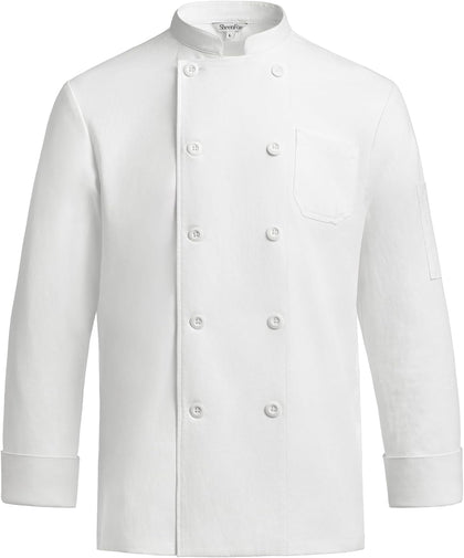 Chef Coat Men with Long Sleeve & 3 Pockets, Saturn