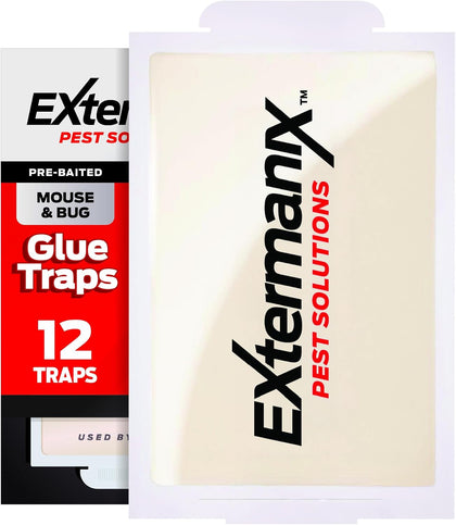 Glue Traps for Mice & Bugs – Safe Around Children & Pets – Strong Adhesive Glue for Bugs, Insects & Cockroaches –