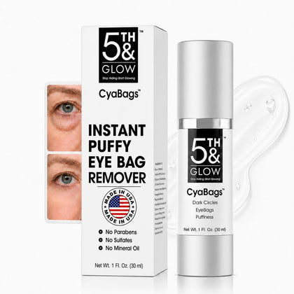 Cyabags - Instant Puffy Eyes Reduction & Under Eye Bag Remover Serum For Women - Hyaluronic Acid & Vitamin C Cream