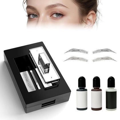 Eyebrow Stamp Kit With Stencils For Beginners, Brow Stamp Set,Shape-A