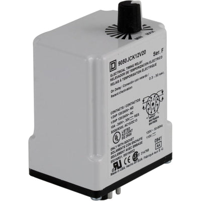 Time Delay Relay, 24VAC/DC, 10A, DPDT