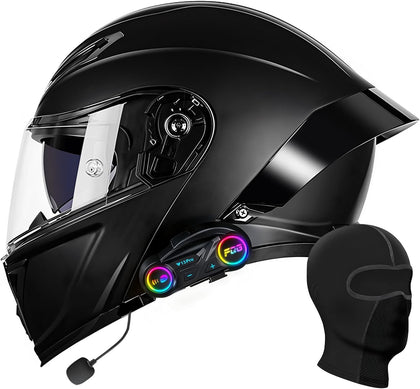 Modular Bluetooth Motorcycle Helmet, DOT Approved | Flip Up Full Face Helmets with Dual Visor