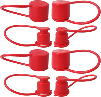 Upgraded Hydraulic Fitting Dust Caps 1/2" - 8 Pack for Flat Face Quick Connects, Male and Female Compatible with DNP PLT4, for Eaton Aeroquip FD89