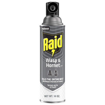 Wasp and Hornet Killer Spray, Kills The Entire nest, Kills Paper Wasps, Yellow Jackets, Mud Daubers and More, 14 oz