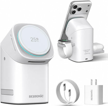 3 in 1 Wireless Charging Station for Apple & Samsung, 25W Fast Magnetic Wireless Charger Stand for Magsafe iPhone