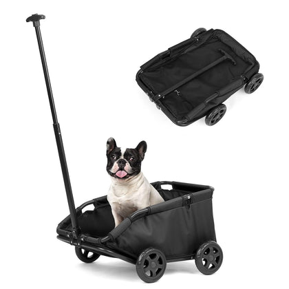 Mini Dog Strollers for Mini Pets, Foldable Multifunctional Shopping Carts with Extendable Pull Handle, Doggie Wagon
