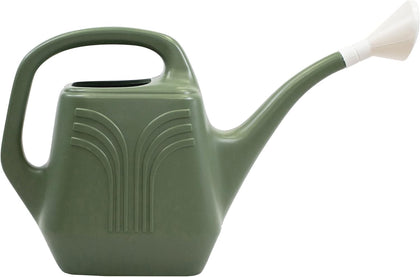 Promo Watering Can: 2 Gallon Capacity - Living Green - Durable Resin, Removable Nozzle Spout, Two Handles, Wide Mouth