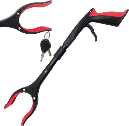 Grabber Reacher Tool 19 Inch Long, Foldable Pick Up Stick - Strong Grip Magnetic Tip - Heavy Duty Trash Picker Claw